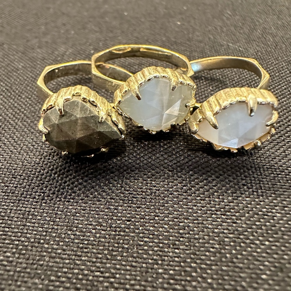 Kendra Scott 3 Piece Stackable Ring Size 7